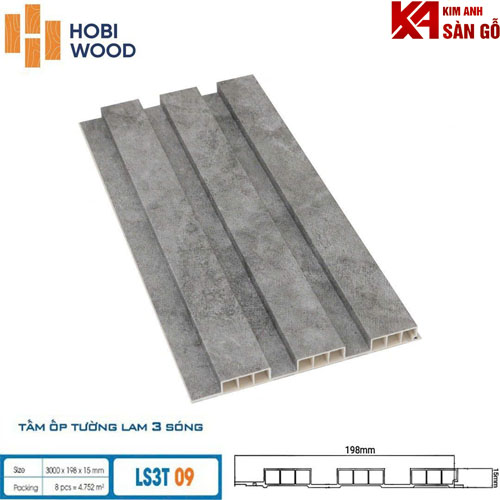Tấm Ốp Tường Lam 3 Sóng Thấp HOBI LS-09